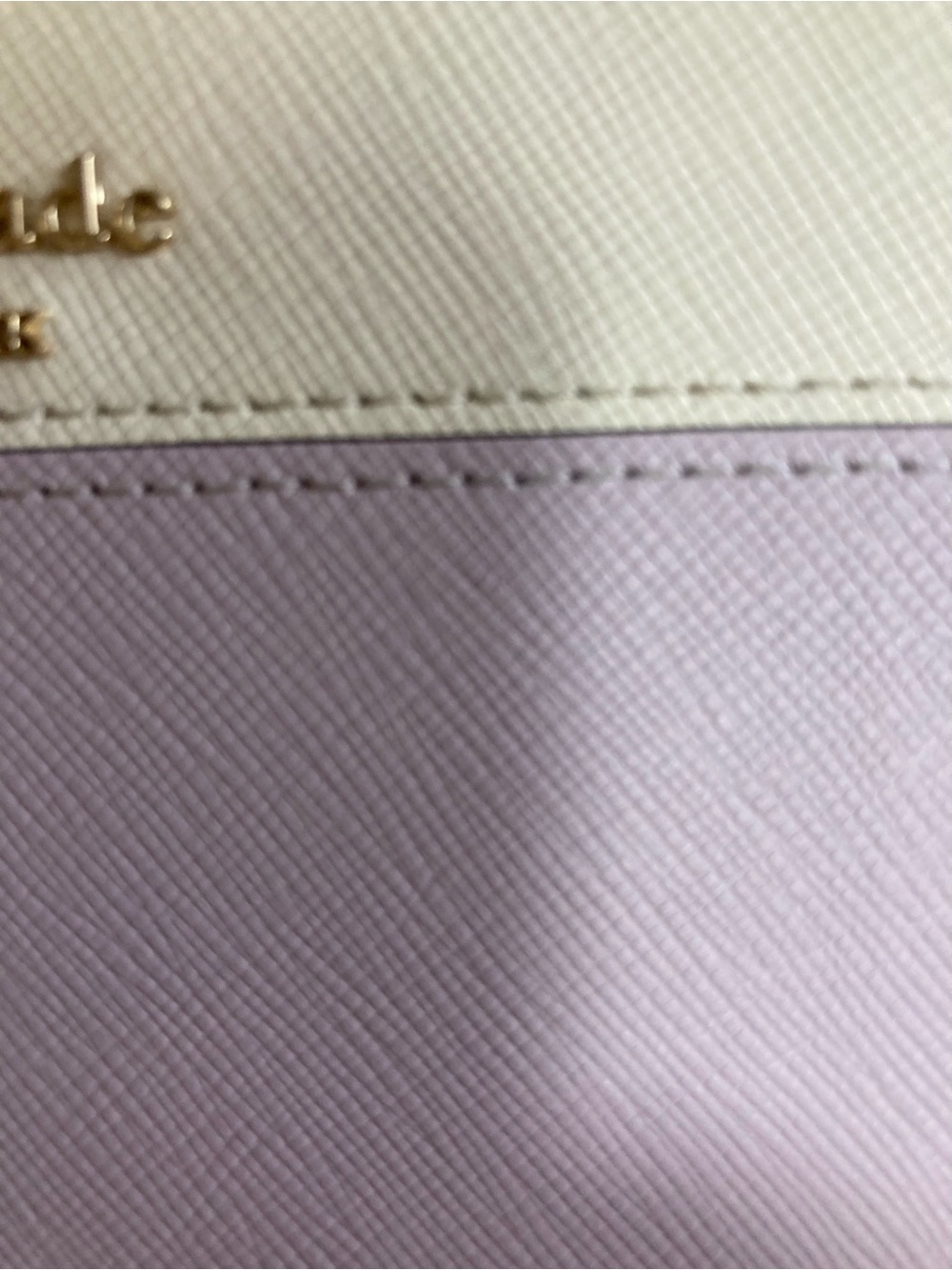 Kate Spade Lucy L Zip Saffiano Leather Wristlet in Lilac Moon Multi EUC - Picture 13 of 13